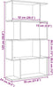 vidaXL - Kamerscherm - / - boekenkast - 4-laags - 70x24x129 - cm - hout - sonoma - eiken