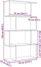 vidaXL - Kamerscherm - / - boekenkast - 4-laags - 70x24x129 - cm - hout - grijs - sonoma