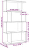vidaXL - Kamerscherm - / - boekenkast - 4-laags - 70x24x129 - cm - bewerkt - hout - wit
