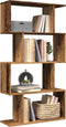 vidaXL - Kamerscherm - / - boekenkast - 4-laags - 70x24x129 - cm - hout - oud - hout