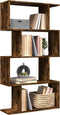 vidaXL - Kamerscherm - / - boekenkast - 4-laags - 70x24x129 - cm - hout - gerookt - eik