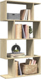 vidaXL - Kamerscherm - / - boekenkast - 4-laags - 70x24x129 - cm - hout - sonoma - eiken