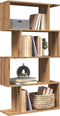 vidaXL - Kamerscherm - / - boekenkast - 4-laags - 70x24x129 - cm - hout - artisanaal