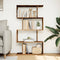 vidaXL - Kamerscherm - / - boekenkast - 4-laags - 70x24x129 - cm - hout - oud - hout