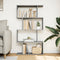 vidaXL - Kamerscherm - / - boekenkast - 4-laags - 70x24x129 - cm - hout - grijs - sonoma