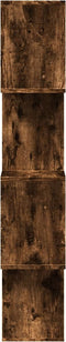 vidaXL - Kamerscherm - / - boekenkast - 4-laags - 70x24x129 - cm - hout - gerookt - eik
