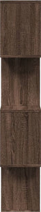 vidaXL - Kamerscherm - / - boekenkast - 4-laags - 70x24x129 - cm - hout - bruin - eiken