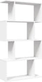 vidaXL - Kamerscherm - / - boekenkast - 4-laags - 70x24x129 - cm - bewerkt - hout - wit