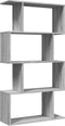 vidaXL - Kamerscherm - / - boekenkast - 4-laags - 70x24x129 - cm - hout - grijs - sonoma