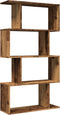 vidaXL - Kamerscherm - / - boekenkast - 4-laags - 70x24x129 - cm - hout - oud - hout