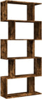 vidaXL - Kamerscherm - / - boekenkast - 5-laags - 70x24x161 - cm - hout - gerookt - eik
