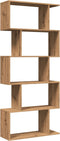 vidaXL - Kamerscherm - / - boekenkast - 5-laags - 70x24x161 - cm - hout - artisanaal