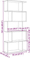 vidaXL - Kamerscherm - / - boekenkast - 5-laags - 70x24x161 - cm - bewerkt - hout - wit