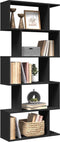 vidaXL - Kamerscherm - / - boekenkast - 5-laags - 70x24x161 - cm - hout - zwart