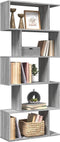 vidaXL - Kamerscherm - / - boekenkast - 5-laags - 70x24x161 - cm - hout - grijs - sonoma