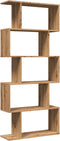 vidaXL - Kamerscherm - / - boekenkast - 5-laags - 70x24x161 - cm - hout - artisanaal