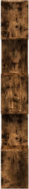 vidaXL - Kamerscherm - / - boekenkast - 5-laags - 70x24x161 - cm - hout - gerookt - eik