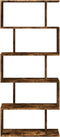 vidaXL - Kamerscherm - / - boekenkast - 5-laags - 70x24x161 - cm - hout - gerookt - eik