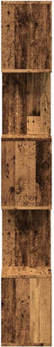 vidaXL - Kamerscherm - / - boekenkast - 5-laags - 70x24x161 - cm - hout - oud - hout