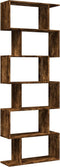 vidaXL - Kamerscherm - / - boekenkast - 6-laags - 70x24x193 - cm - hout - gerookt - eik