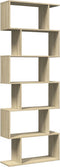 vidaXL - Kamerscherm - / - boekenkast - 6-laags - 70x24x193 - cm - hout - sonoma - eiken