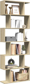 vidaXL - Kamerscherm - / - boekenkast - 6-laags - 70x24x193 - cm - hout - sonoma - eiken