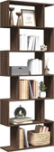 vidaXL - Kamerscherm - / - boekenkast - 6-laags - 70x24x193 - cm - hout - bruin - eiken