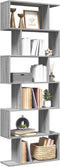 vidaXL - Kamerscherm - / - boekenkast - 6-laags - 70x24x193 - cm - hout - grijs - sonoma
