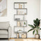 vidaXL - Kamerscherm - / - boekenkast - 6-laags - 70x24x193 - cm - hout - grijs - sonoma