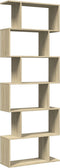 vidaXL - Kamerscherm - / - boekenkast - 6-laags - 70x24x193 - cm - hout - sonoma - eiken