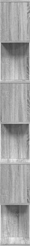 vidaXL - Kamerscherm - / - boekenkast - 6-laags - 70x24x193 - cm - hout - grijs - sonoma