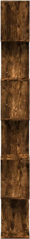 vidaXL - Kamerscherm - / - boekenkast - 6-laags - 70x24x193 - cm - hout - gerookt - eik