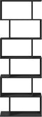 vidaXL - Kamerscherm - / - boekenkast - 6-laags - 70x24x193 - cm - hout - zwart
