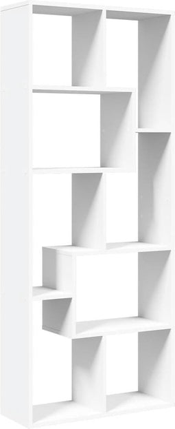 vidaXL - Kamerscherm - / - boekenkast - 67x25x161,5 - cm - bewerkt - hout - wit