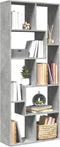 vidaXL - Kamerscherm - / - boekenkast - 67x25x161,5 - cm - bewerkt - hout - betongrijs