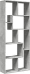 vidaXL - Kamerscherm - / - boekenkast - 67x25x161,5 - cm - bewerkt - hout - betongrijs