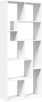 vidaXL - Kamerscherm - / - boekenkast - 67x25x161,5 - cm - bewerkt - hout - wit