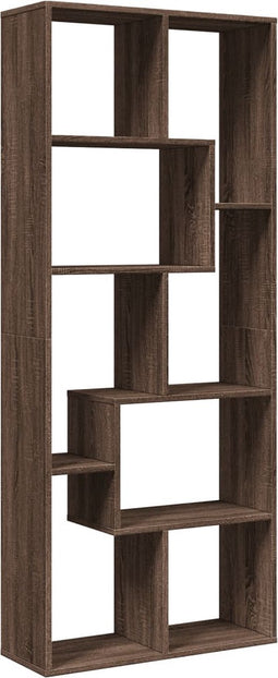 vidaXL - Kamerscherm - / - boekenkast - 67x25x161,5 - cm - hout - bruin - eikenkleur