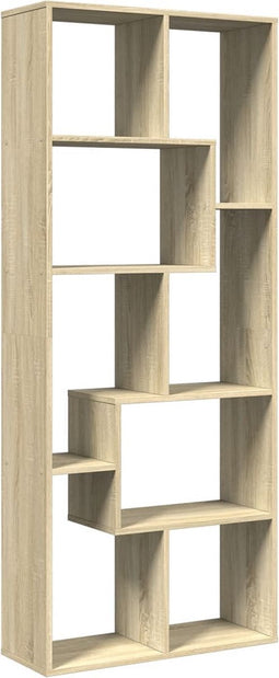 vidaXL - Kamerscherm - / - boekenkast - 67x25x161,5 - cm - hout - sonoma - eikenkleur