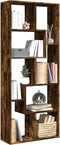 vidaXL - Kamerscherm - / - boekenkast - 67x25x161,5 - cm - hout - gerookt - eiken