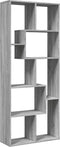 vidaXL - Kamerscherm - / - boekenkast - 67x25x161,5 - cm - hout - grijs - sonoma - eiken