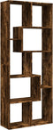 vidaXL - Kamerscherm - / - boekenkast - 67x25x161,5 - cm - hout - gerookt - eiken