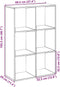 vidaXL - Kamerscherm - / - boekenkast - 69,5x29x103,5 - cm - hout - sonoma - eiken