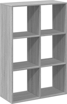 vidaXL - Kamerscherm - / - boekenkast - 69,5x29x103,5 - cm - hout - grijs - sonoma