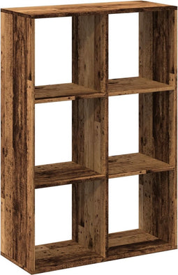 vidaXL - Kamerscherm - / - boekenkast - 69,5x29x103,5 - cm - hout - oud - houtkleurig