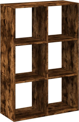 vidaXL - Kamerscherm - / - boekenkast - 69,5x29x103,5 - cm - hout - gerookt - eiken