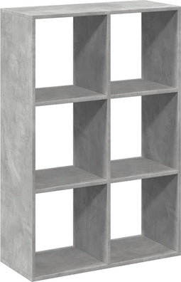 vidaXL - Kamerscherm - / - boekenkast - 69,5x29x103,5 - cm - hout - betongrijs