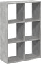 vidaXL - Kamerscherm - / - boekenkast - 69,5x29x103,5 - cm - hout - betongrijs