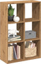 vidaXL - Kamerscherm - / - boekenkast - 69,5x29x103,5 - cm - hout - artisanaal - eiken