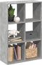 vidaXL - Kamerscherm - / - boekenkast - 69,5x29x103,5 - cm - hout - betongrijs